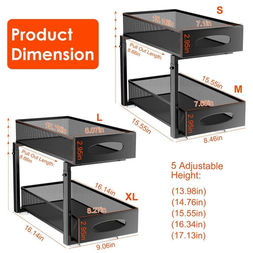 2-Piece Under-Sink Organizer